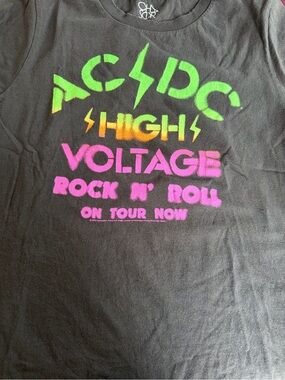 Chaser Black Graphic Tee with Neon Green, Orange & Pink Print